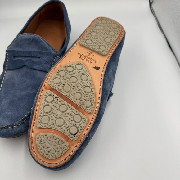 Allen Edmonds Super Sport Mens Blue Suede Driving Moccasins Loafers‎ Size 8.5D main image 8